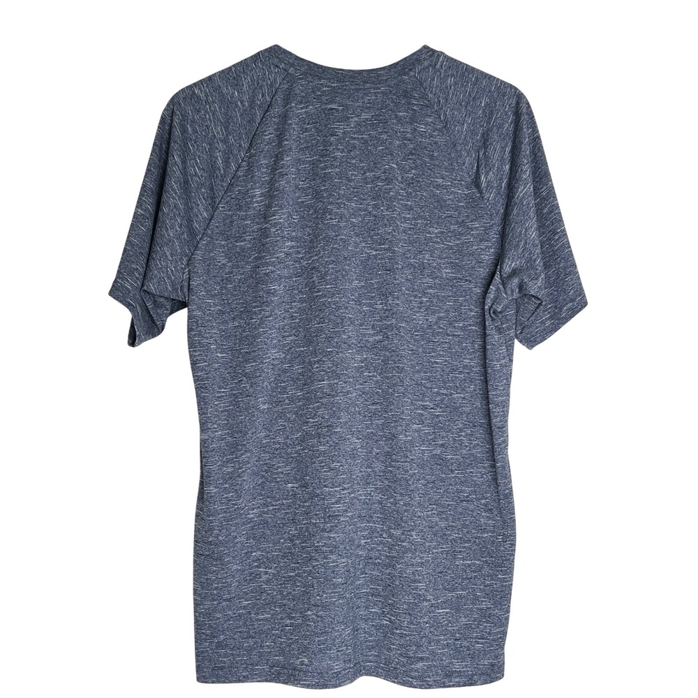 Nike Swim Mens Dri-FIT UPF 40+ Heathered Blue Rash Guard Shirt NESSA589 Size M - Picture 4 of 8